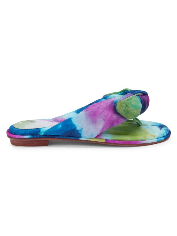 Alexandre Birman Clarita Tie Dye Leather Thong Sandals